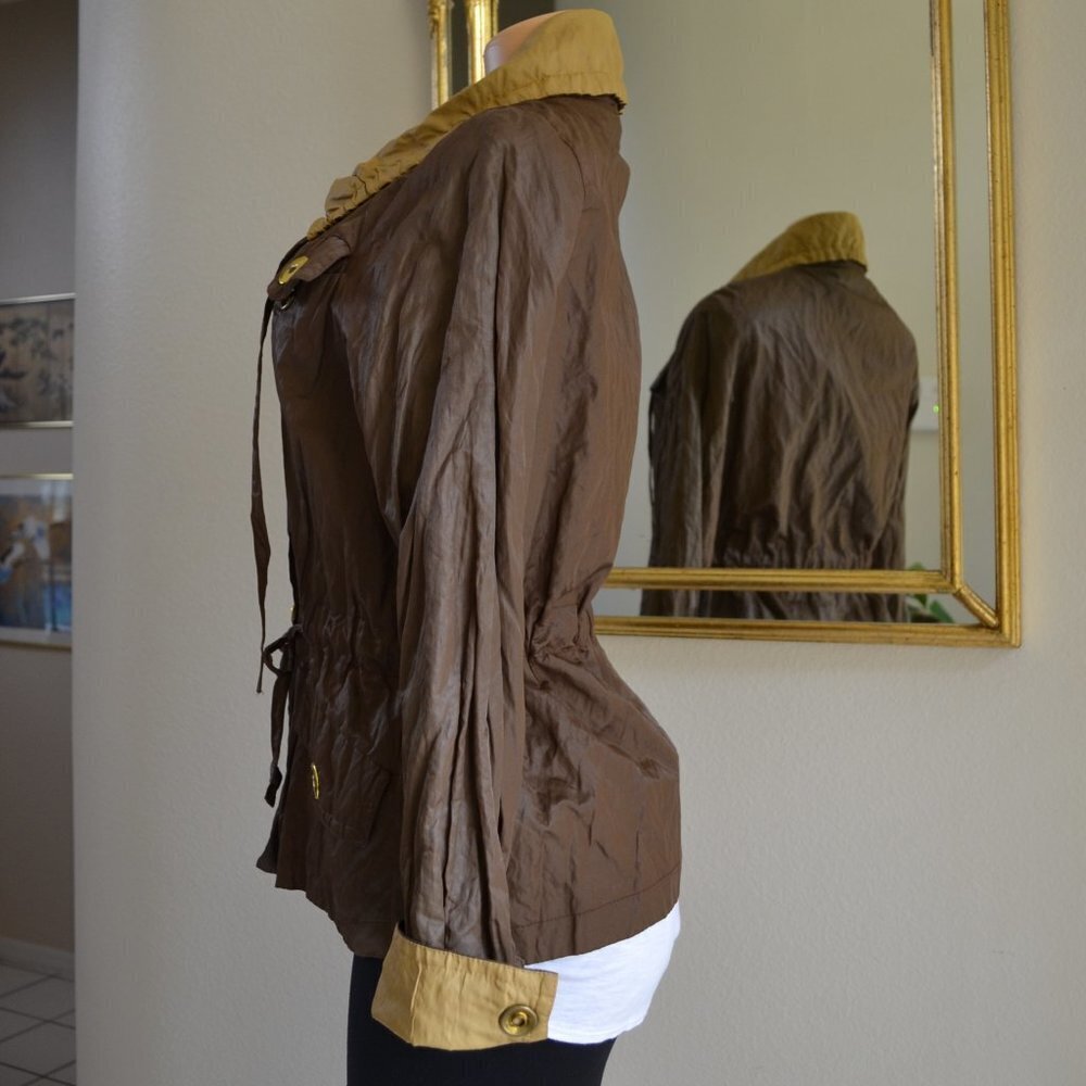 Vintage Fall Boston Proper Women’s Shine Brown and Mustard Jacket, Size Small - Picture 4 of 13